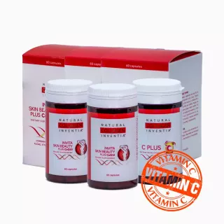 Balíček - OMLAZUJÍCÍ KOLAGENOVÁ KÚRA a vitamin C PLUS na 2 měsíce (ISB 120kapslí) obsahuje: